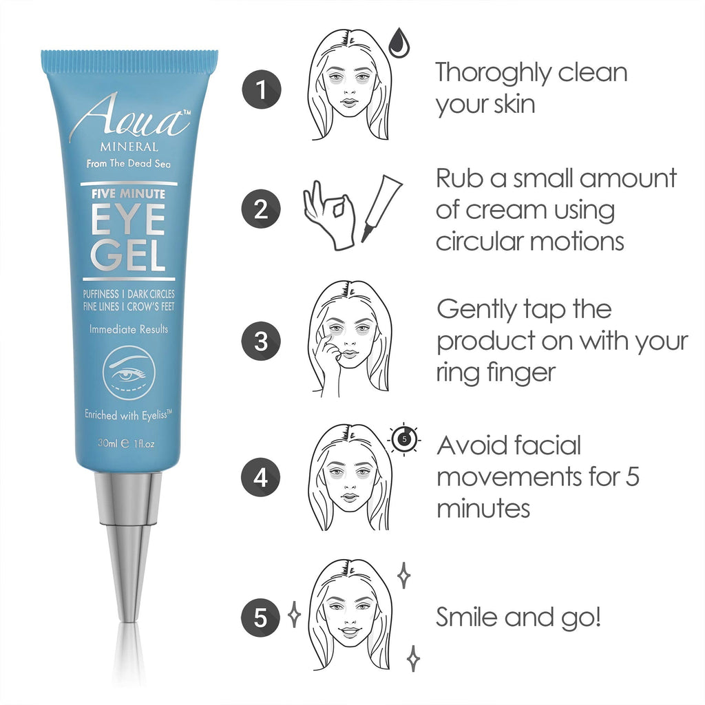 Aqua Mineral Puffy Eye Gel – Instant Puffiness Reduction & Hydration (1 oz)