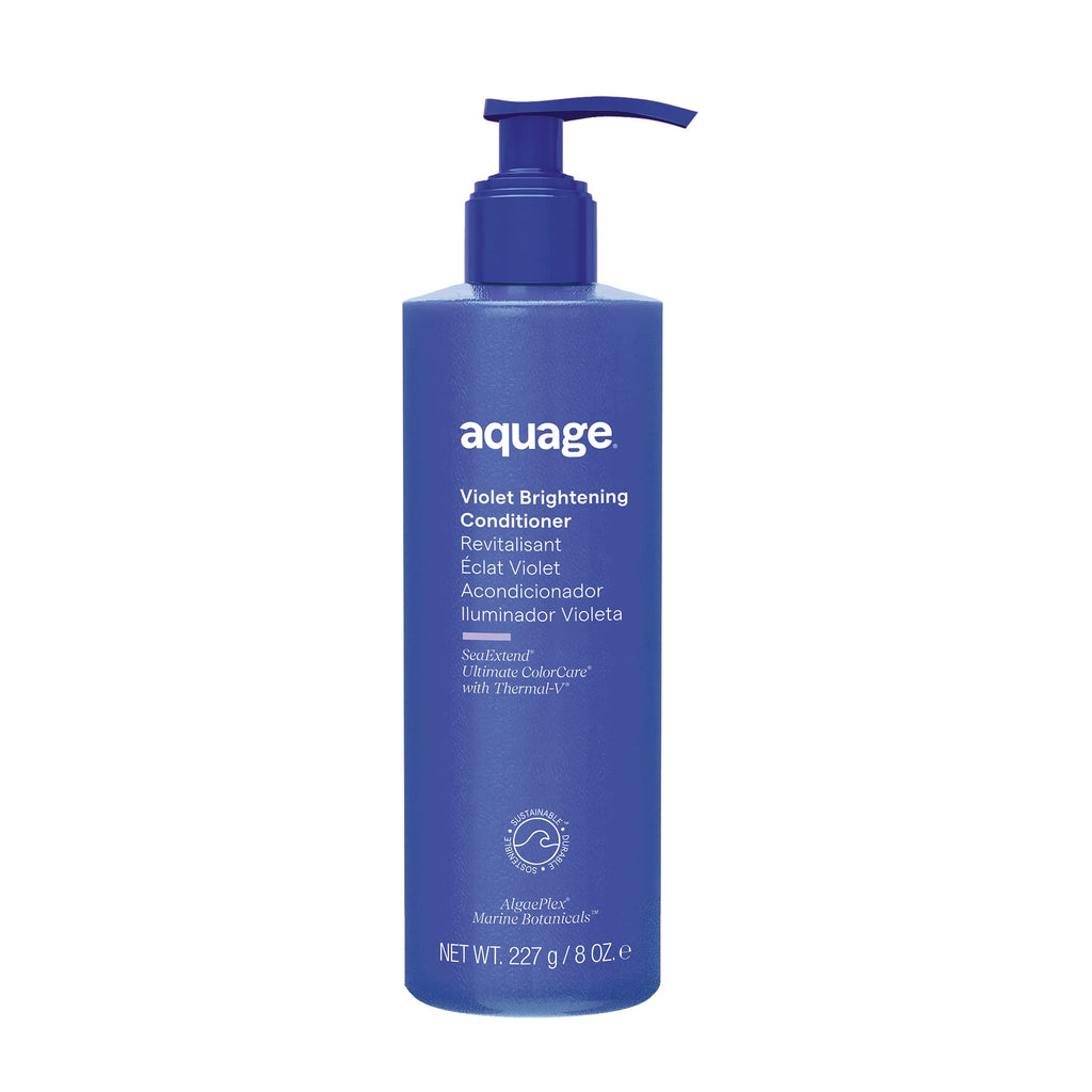 Aquage Violet Brightening Conditioner – 8 oz | Nourishes Hair, Brightens Blond Shine