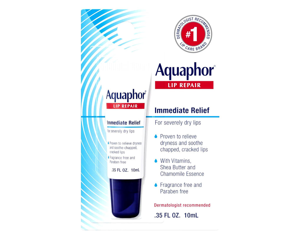 Aquaphor Lip Repair Ointment - Long-Lasting Moisture for Dry Lips | 4-Pack