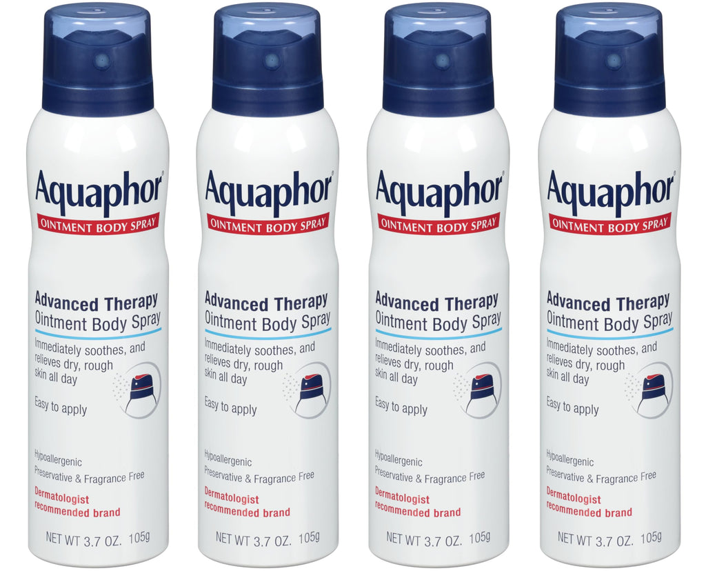 Aquaphor Ointment Body Spray — Moisturizes and Soothes Dry Skin (3.7 oz, 4-Pack)