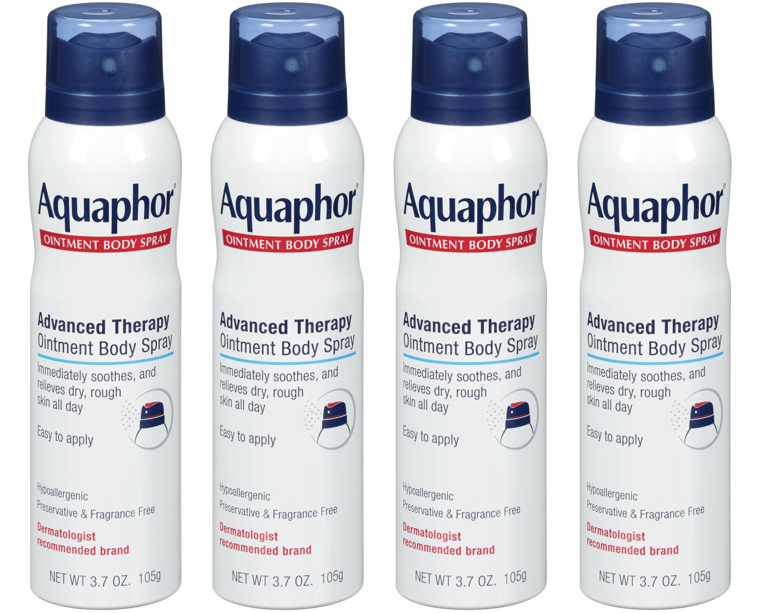 Aquaphor Ointment Body Spray — Moisturizes and Soothes Dry Skin (3.7 oz, 4-Pack)