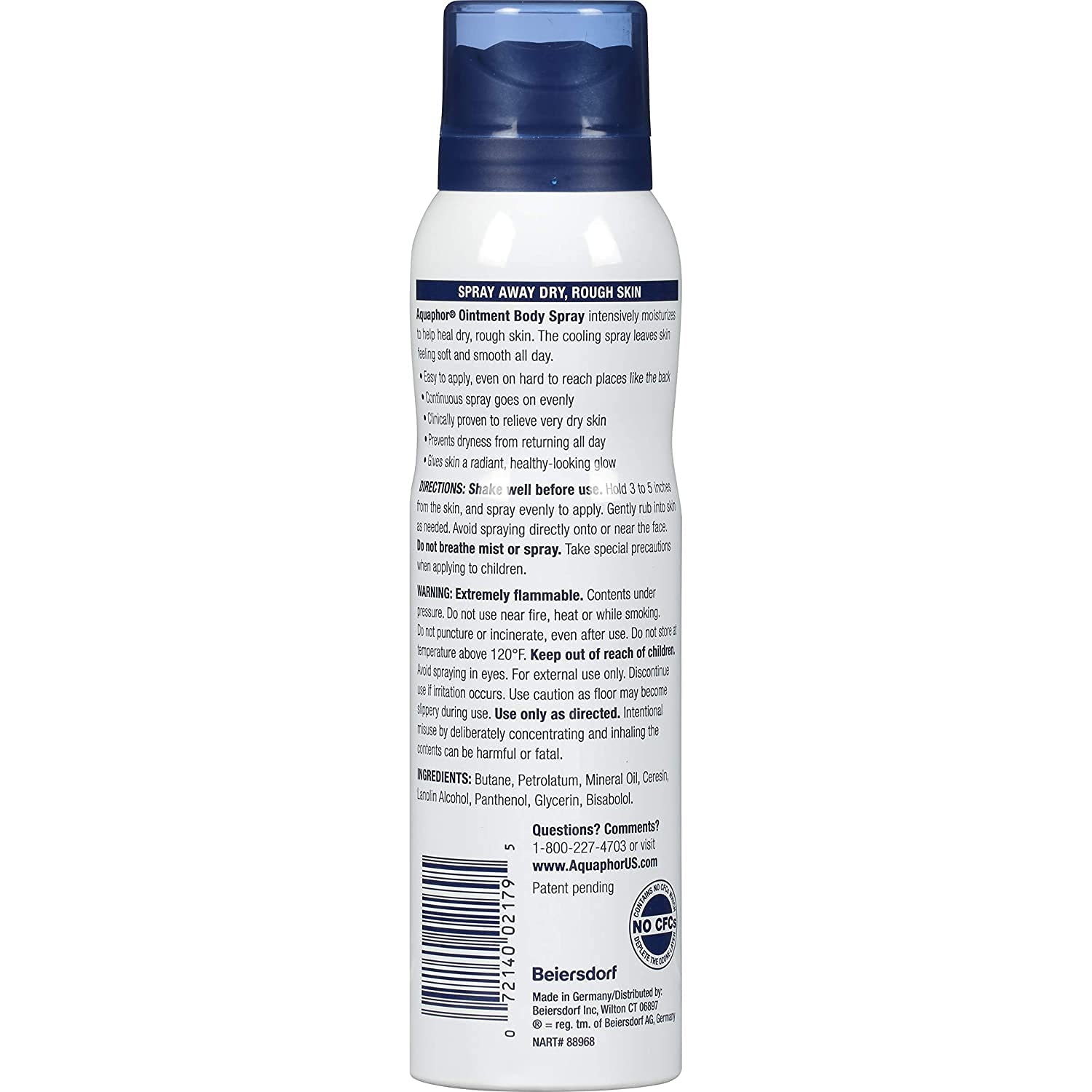 Aquaphor Ointment Body Spray — Moisturizes and Soothes Dry Skin (3.7 oz, 4-Pack)