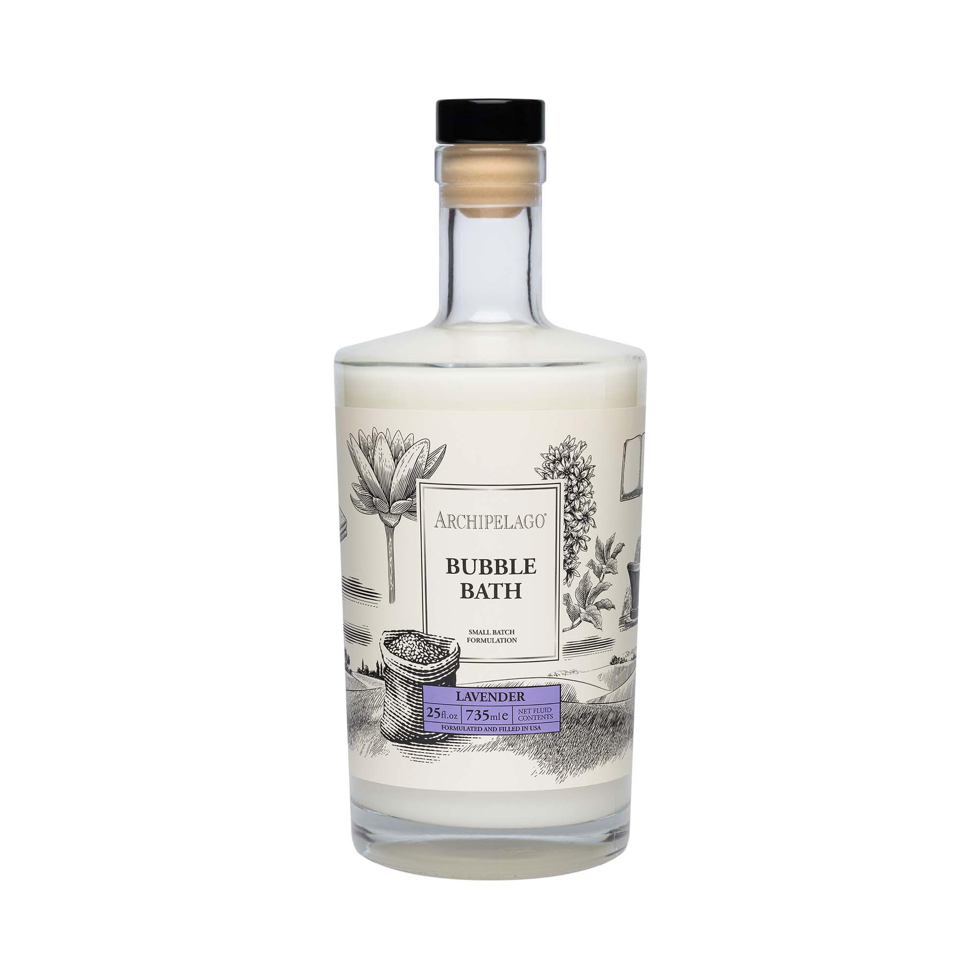Archipelago Botanicals Luxury Lavender Bubble Bath – Hydrating & Soothing, 25 oz