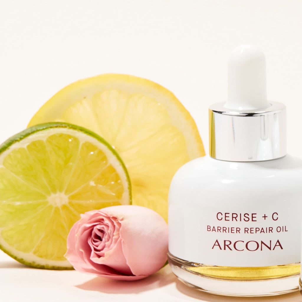 ARCONA Cerise + C: Squalane + Vitamin C Rose Oil for Barrier Protection, Brightening & Moisturizing | 0.5 oz | Made in USA