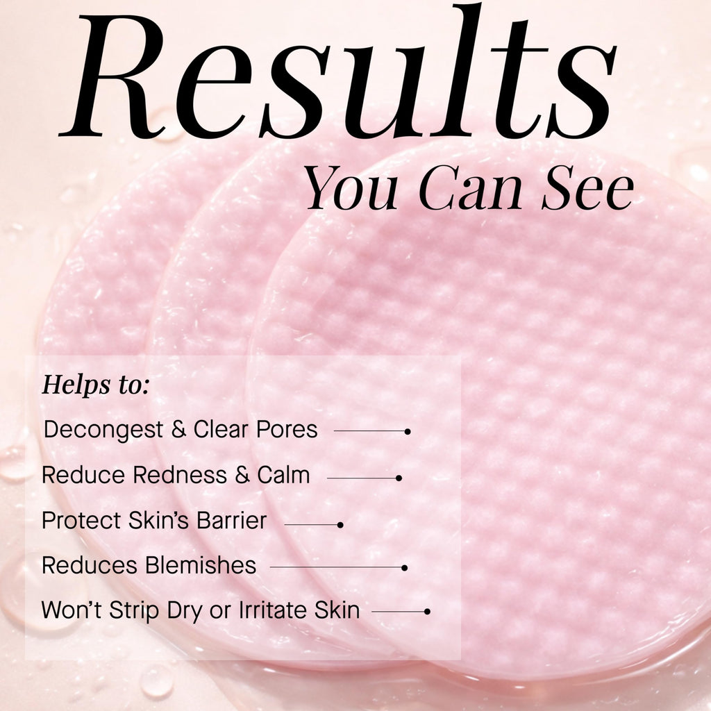 ARCONA Raspberry Clarifying Pads - Pore Cleansing & Oil Control, 45 Pads, USA-Made