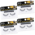 Ardell Self-Adhesive 105S Faux Mink Lashes – Natural Look, 4 Pack, Reusable