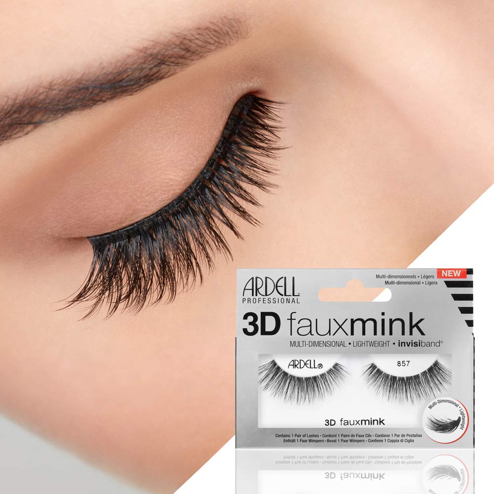 Ardell 857 3D Faux Mink Lashes – Ultra-Fluffy Invisiband (4 Pairs)