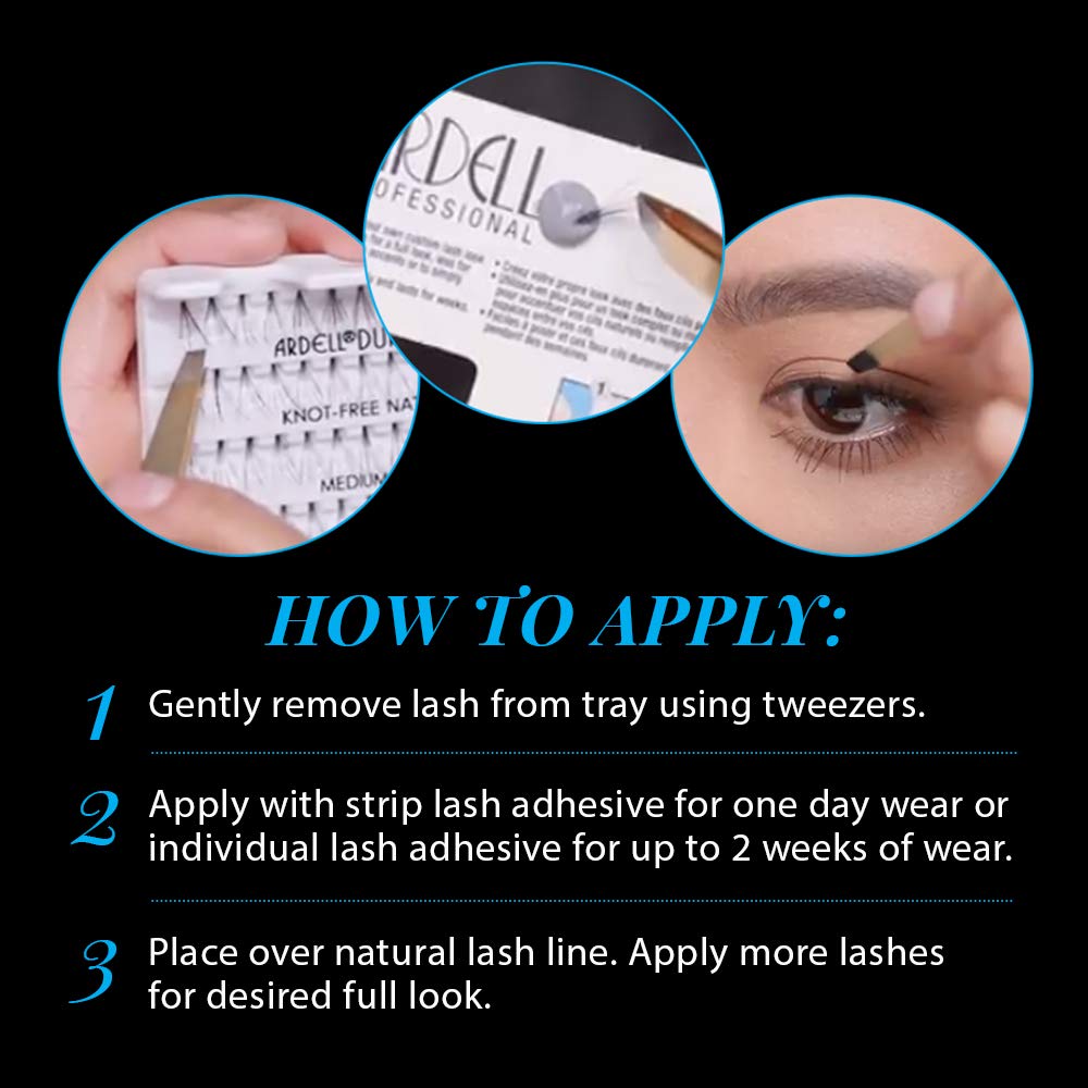 Ardell Individual False Eyelashes - Long Brown, Natural Look | 4-Pack DIY Lashes
