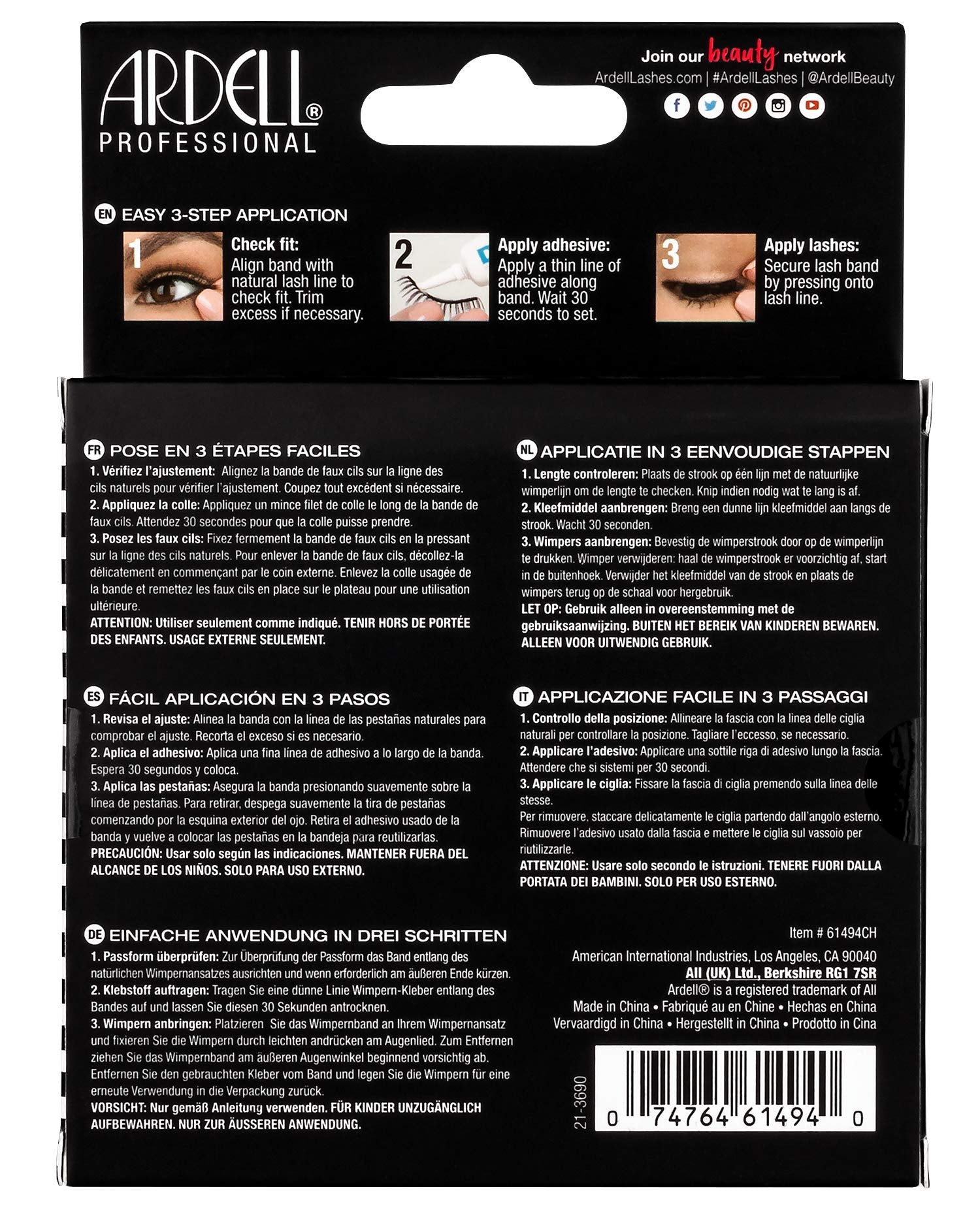 Ardell Demi Wispies Natural Multipack — 4 Pairs of Authentic Lashes