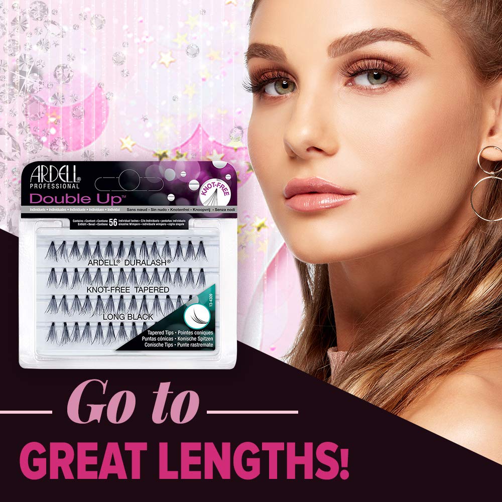 Ardell Double Up Individuals Long Black Knot-Free Lashes – 4 Pack