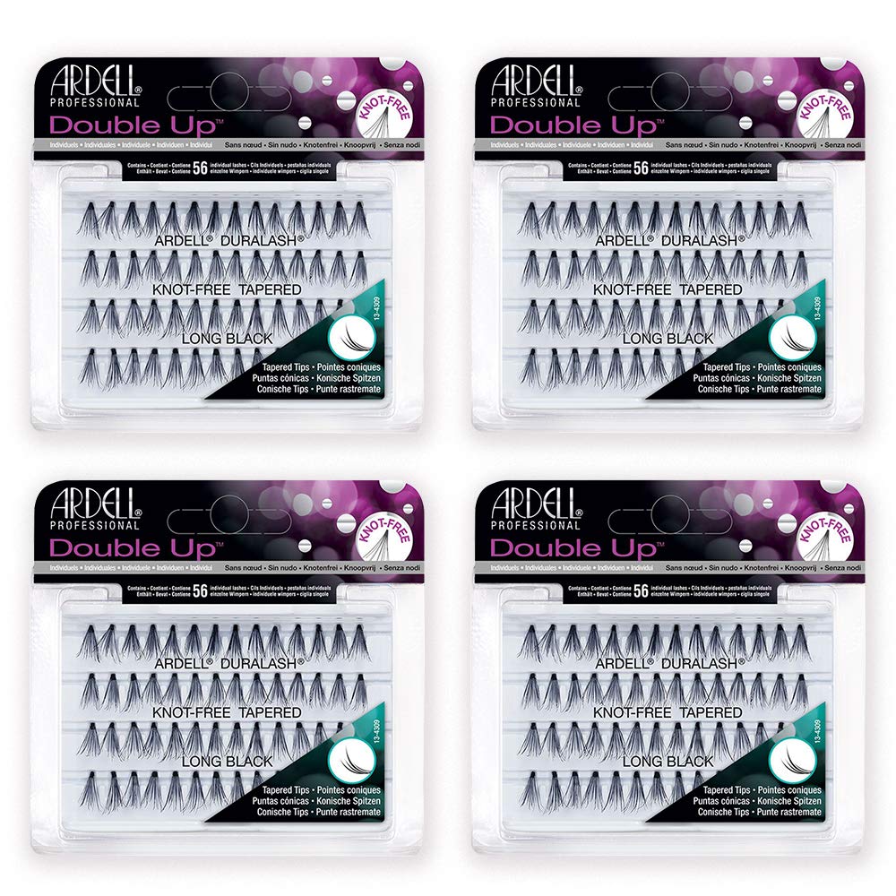 Ardell Double Up Individuals Long Black Knot-Free Lashes – 4 Pack