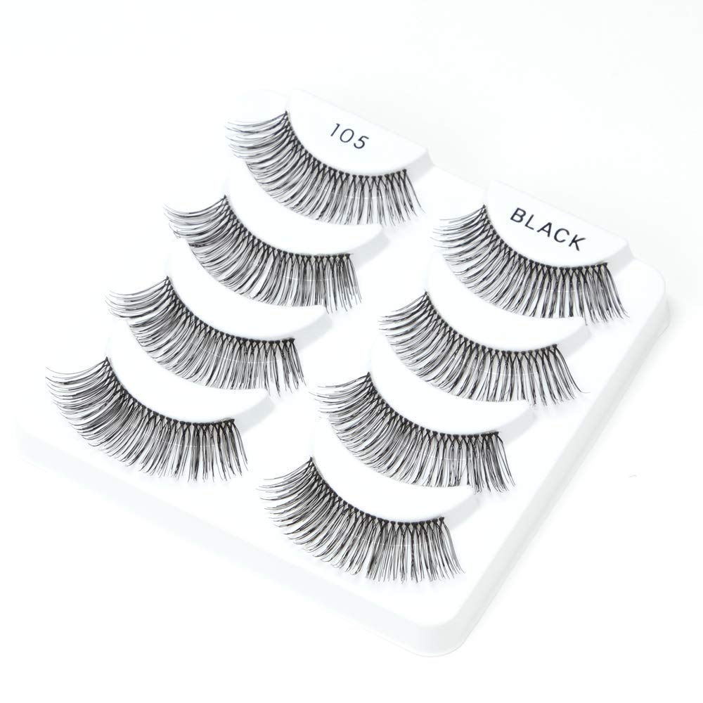 Ardell Glamour 105 False Lashes Multipack – 4 Pairs, Dramatic Volume