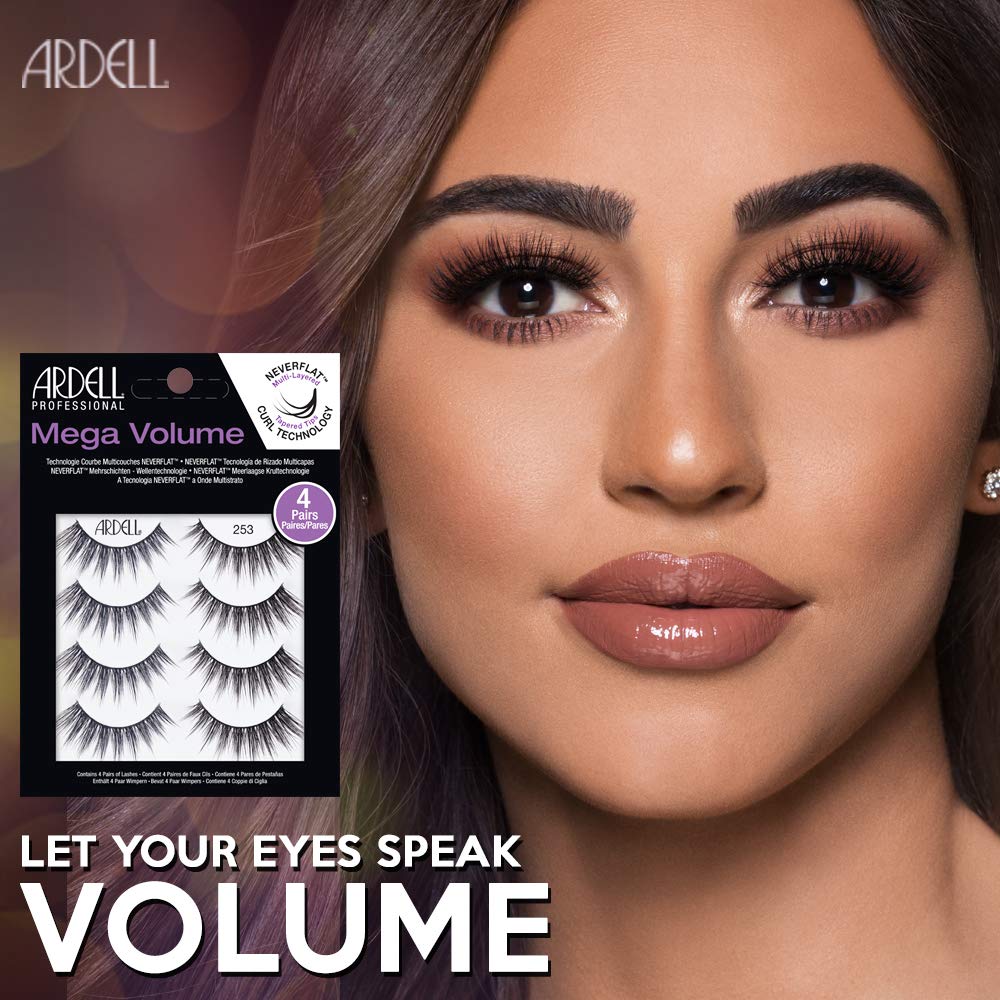 Ardell Mega Volume 253 Lashes – Dramatic, Wispy False Eyelashes