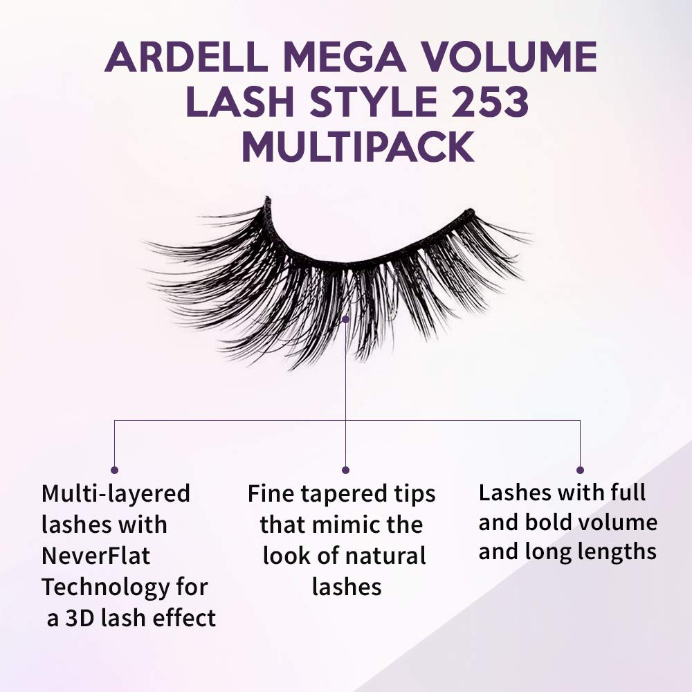 Ardell Mega Volume 253 Lashes – Dramatic, Wispy False Eyelashes