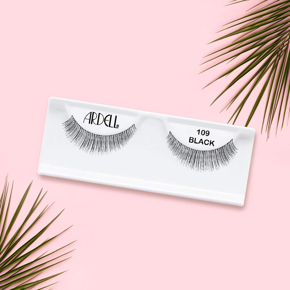 Ardell Natural Lashes 109 Black | Reusable Strip Lashes, 4 Pack for Everyday Wear