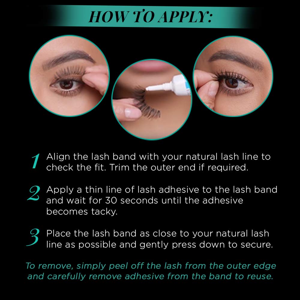 Ardell Natural Lashes 117 – Black, Flared Wispy Strip Lashes (4 Pack)