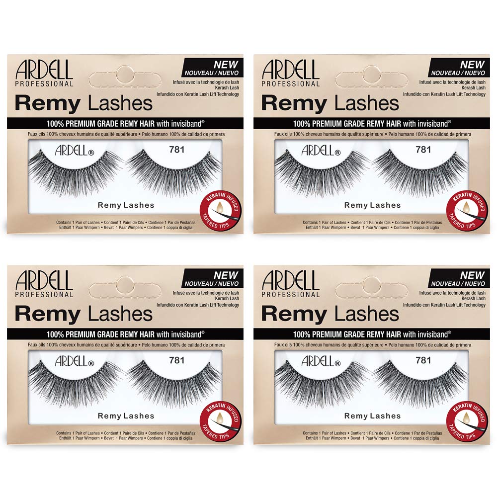 Ardell Remy Lash 781 – Premium Remy Hair Lashes with Invisiband (4 Pairs)