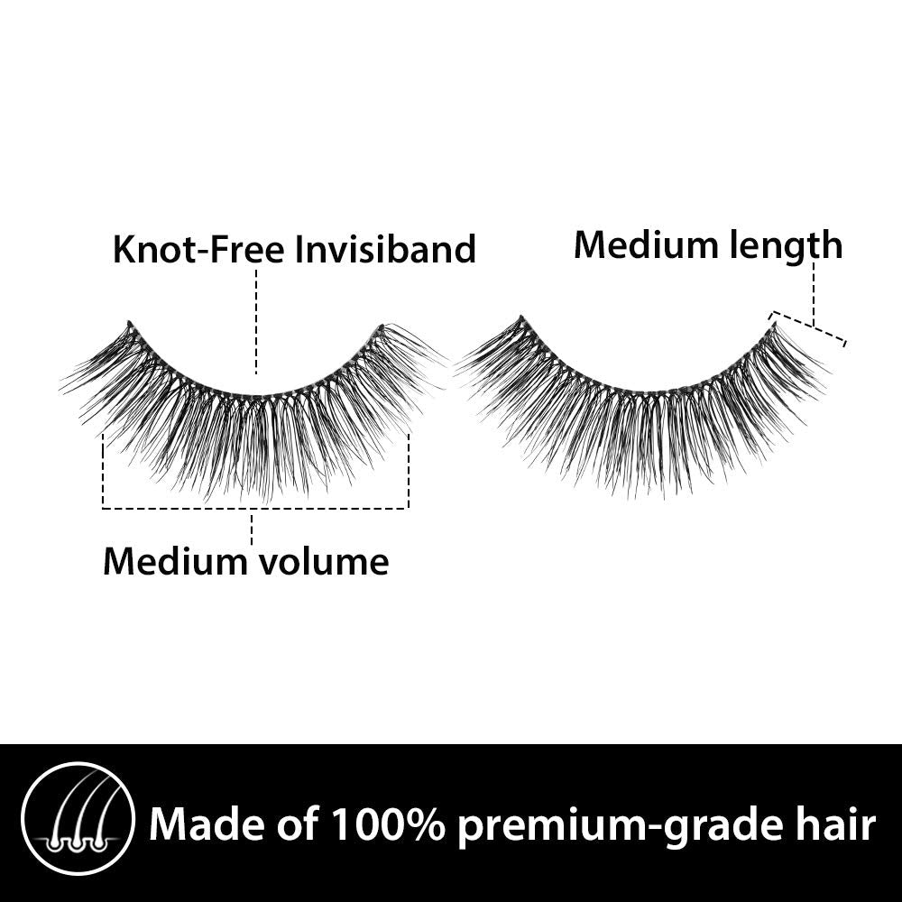 Ardell Remy Lash 781 – Premium Remy Hair Lashes with Invisiband (4 Pairs)