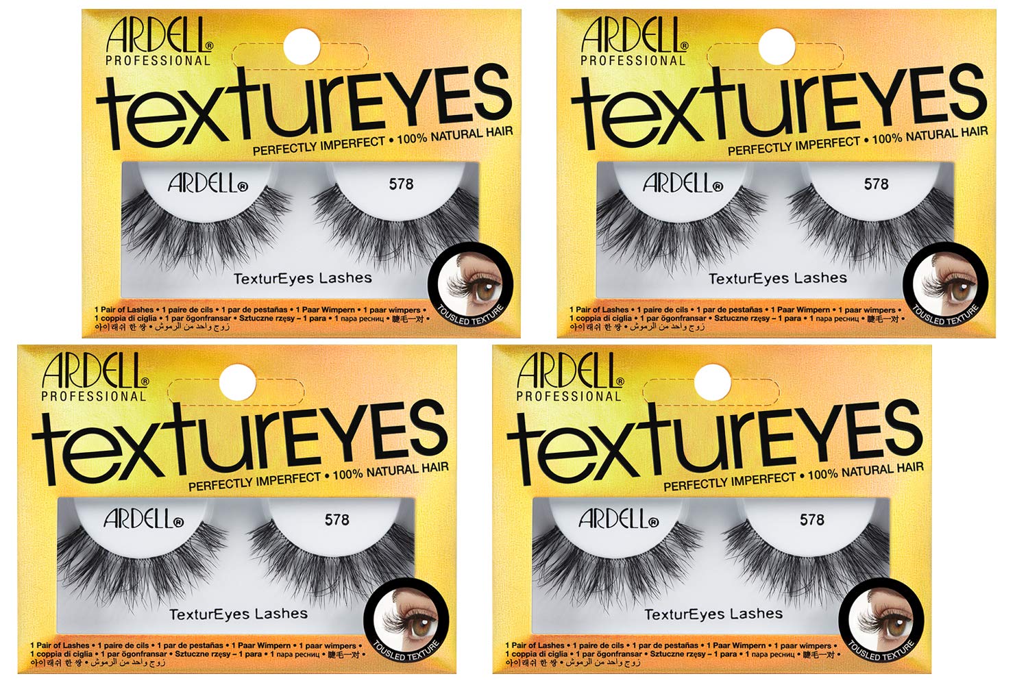 Ardell TexturEyes False Strip Lashes #578 – 4 Pack