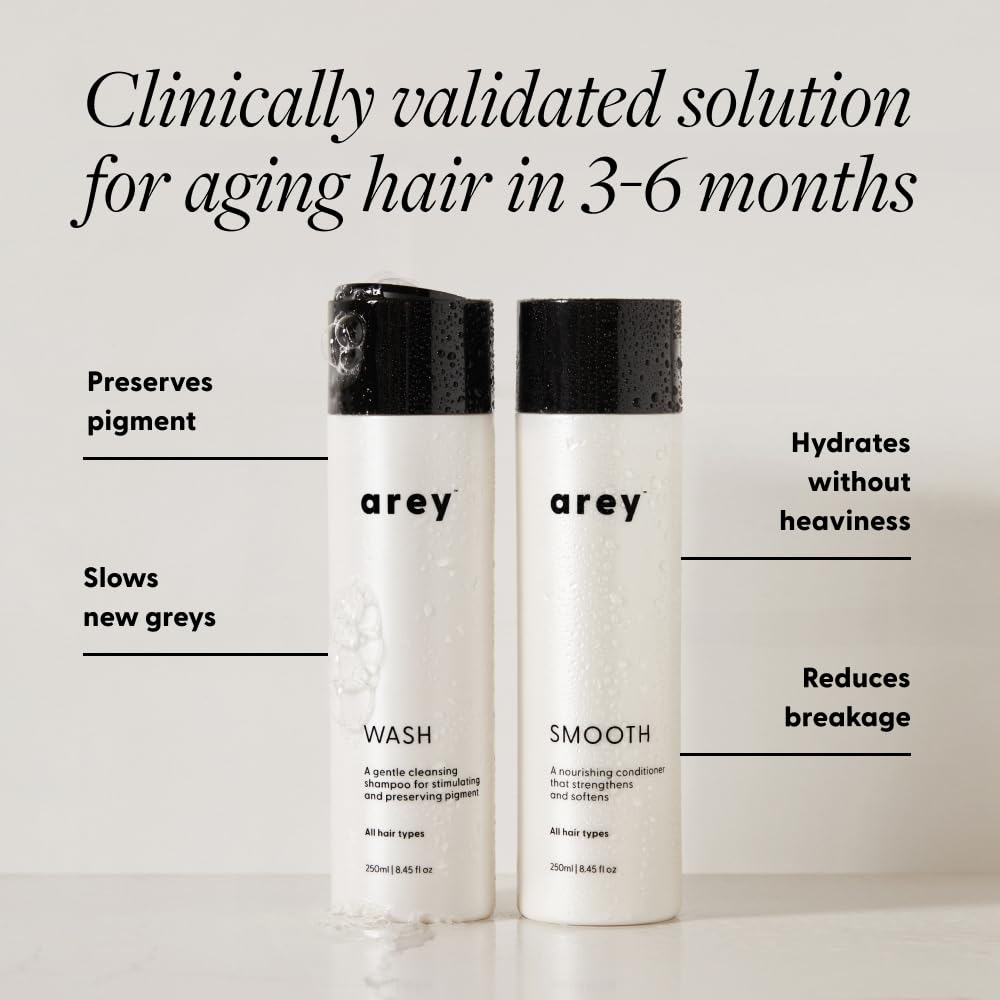 Arey Shower Duo – Anti-Grey Shampoo & Smooth Conditioner (2 Pack) | Vegan & Cruelty-Free