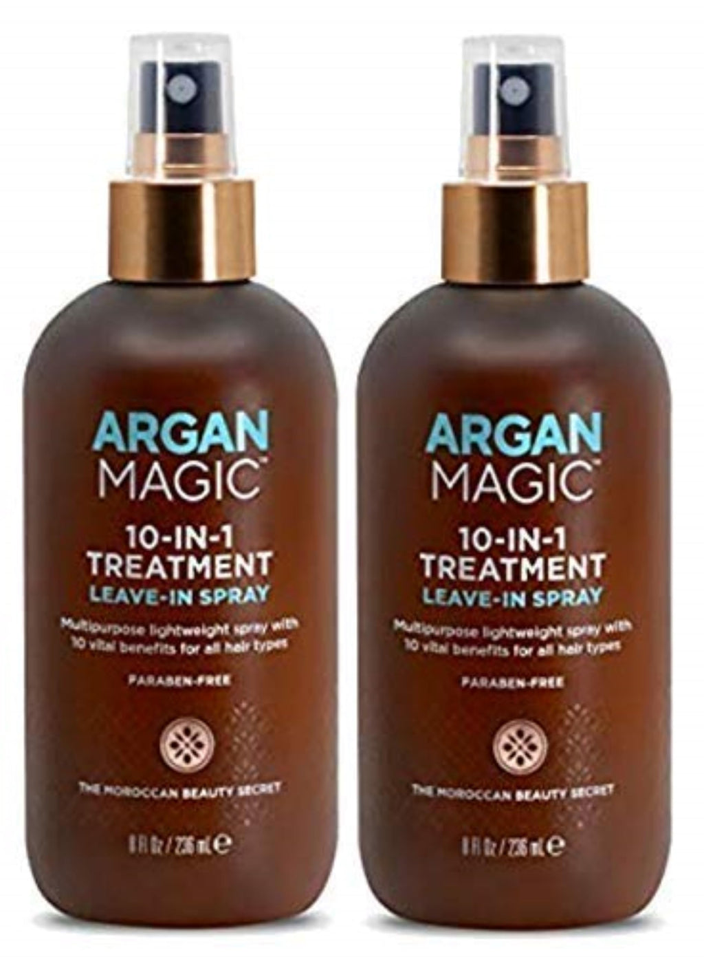 Argan Magic 10-in-1 Hair Treatment & Stylizing Spray – 8 oz, 2 Pack | Made in USA, Paraben Free, Cruelty Free