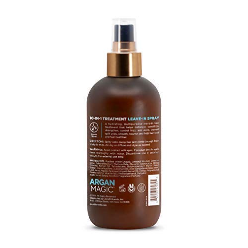Argan Magic 10-in-1 Hair Treatment & Stylizing Spray – 8 oz, 2 Pack | Made in USA, Paraben Free, Cruelty Free