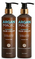 Argan Magic Nourishing Hair Cream – Hydrates, Shine & Frizz Control (2-Pack, Made in USA)