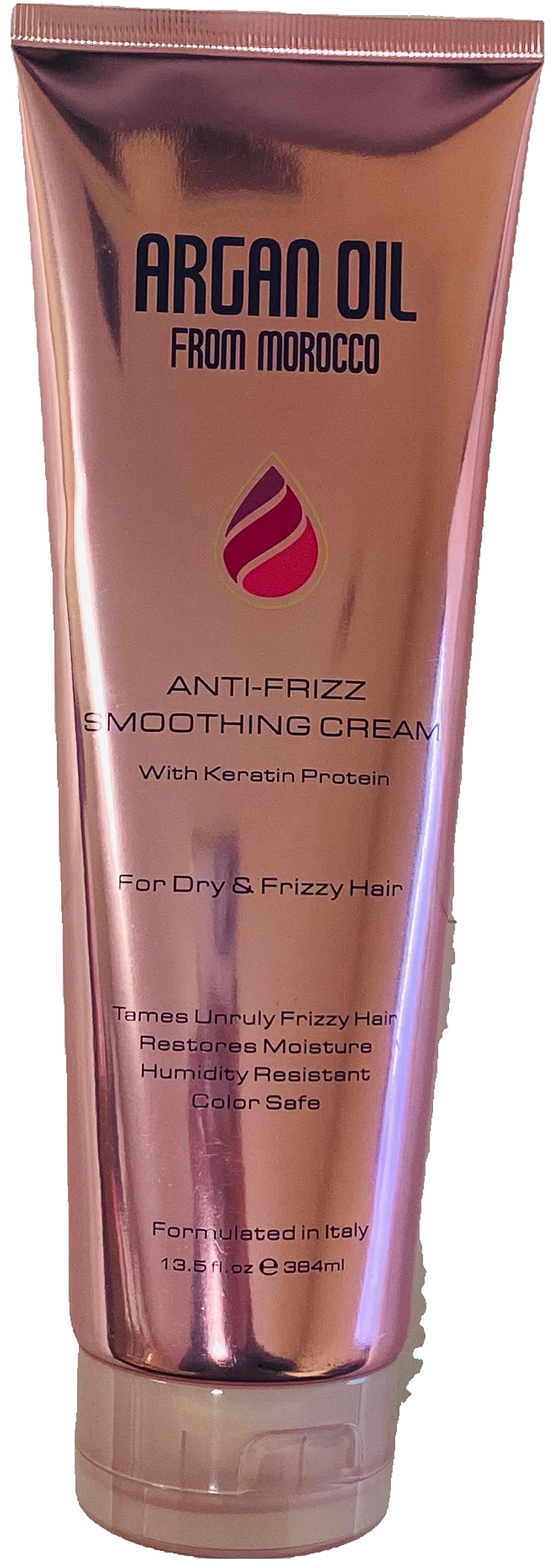 Argan Oil from Morocco Anti-Frizz Smoothing Cream with Keratin & Silk Protein – 13 oz