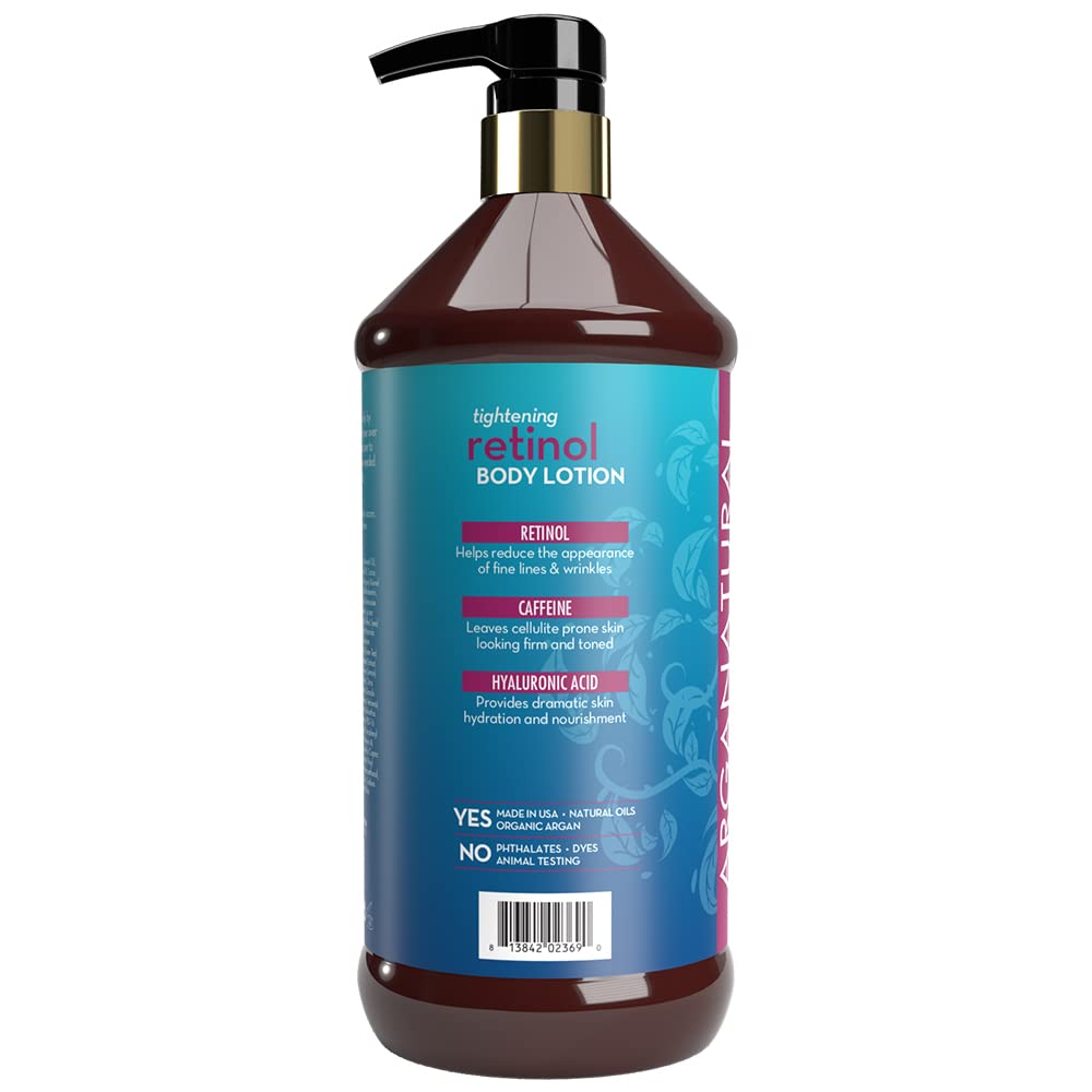 Arganatural Retinol Body Lotion with Vitamin E & Collagen – Skin Firming for Women