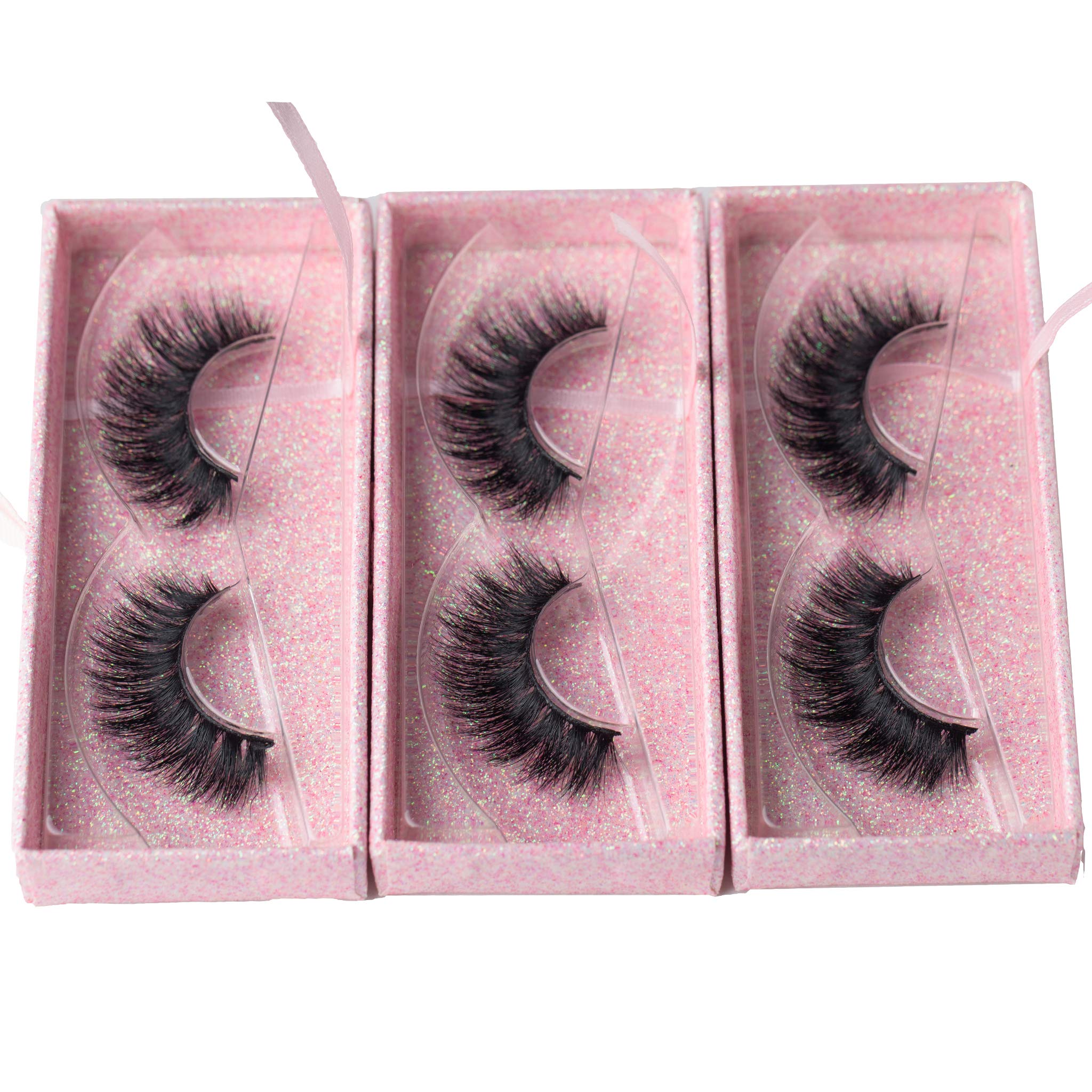 ARIMIKA 3 Packs Fluffy 3D Mink Lashes D008 – Dramatic, Reusable