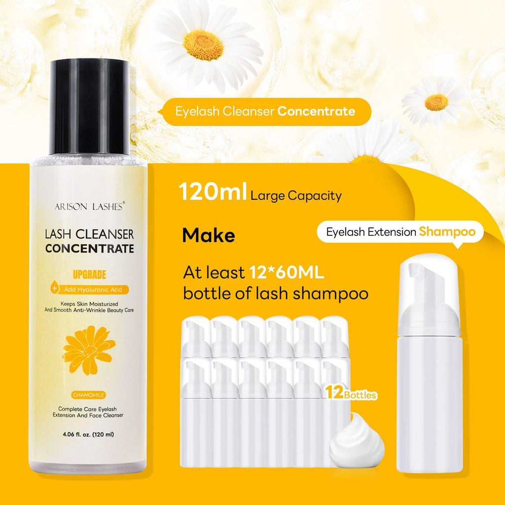 ARISON LASHES Eyelash Cleanser Concentrate | Gentle, Non-Irritating Lash Shampoo