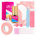 ARISON LASHES UV Lash Glue Kit—0.5–1s Cure, Waterproof, Pro-Use (3ml, Blue)
