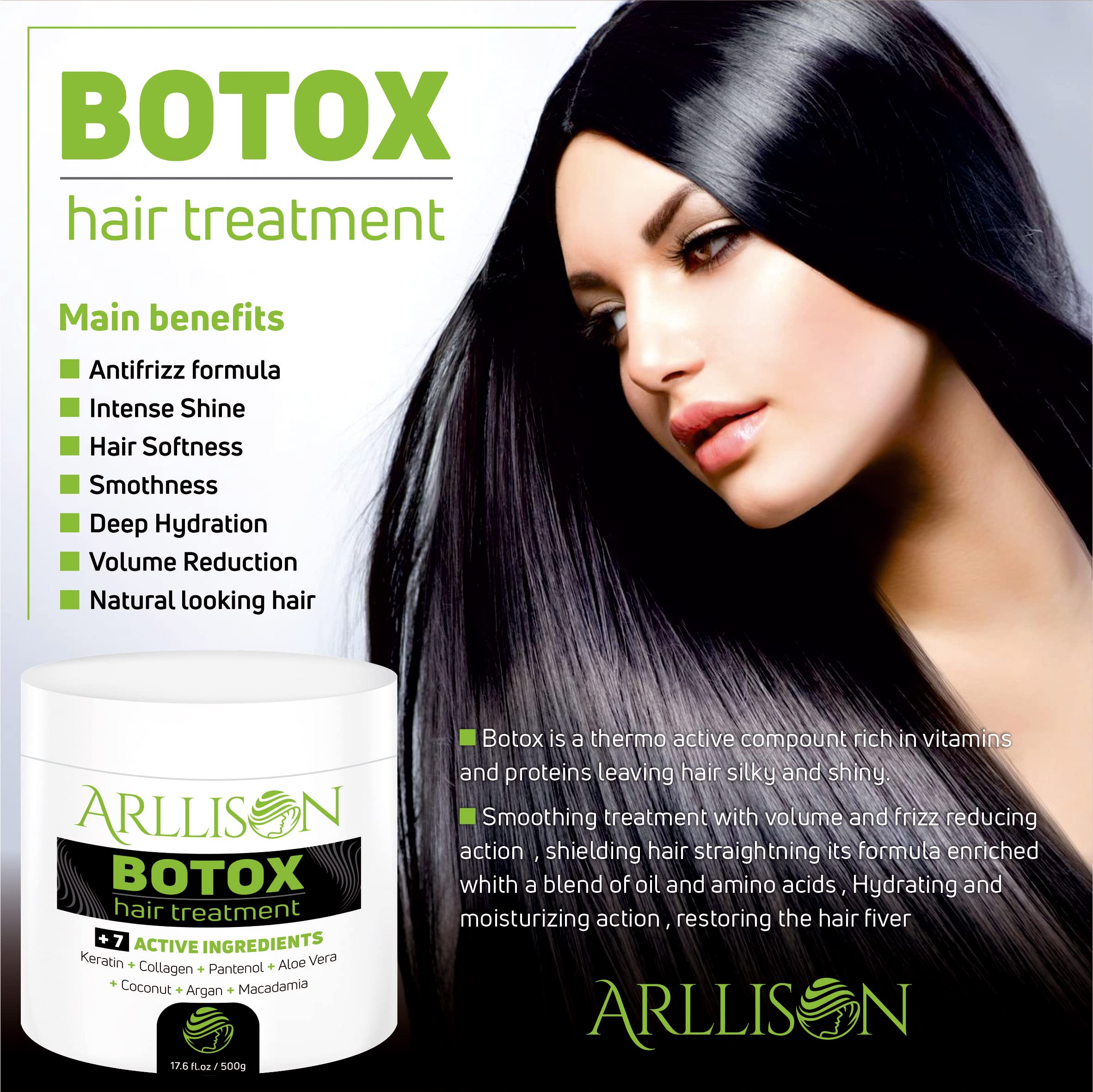 Arllison Botox Hair Treatment – Frizz Control & Deep Hydration (8.8 oz)