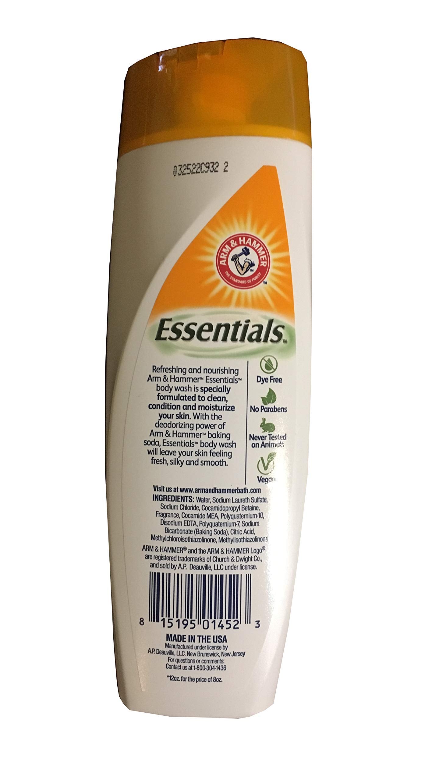 Arm & Hammer 3-Pack Simply Fresh Essentials Ultra Moisturizing Vegan Body Wash