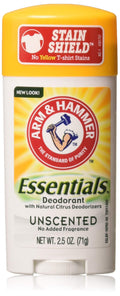 ARM & HAMMER Essentials Natural Deodorant Unscented 2.50 oz Pack of 10