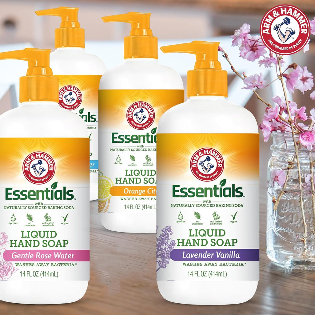 Arm & Hammer Lavender Vanilla Liquid Hand Soap – 6 Pack, 14 oz each | Gentle Cleanse & Skin Softening