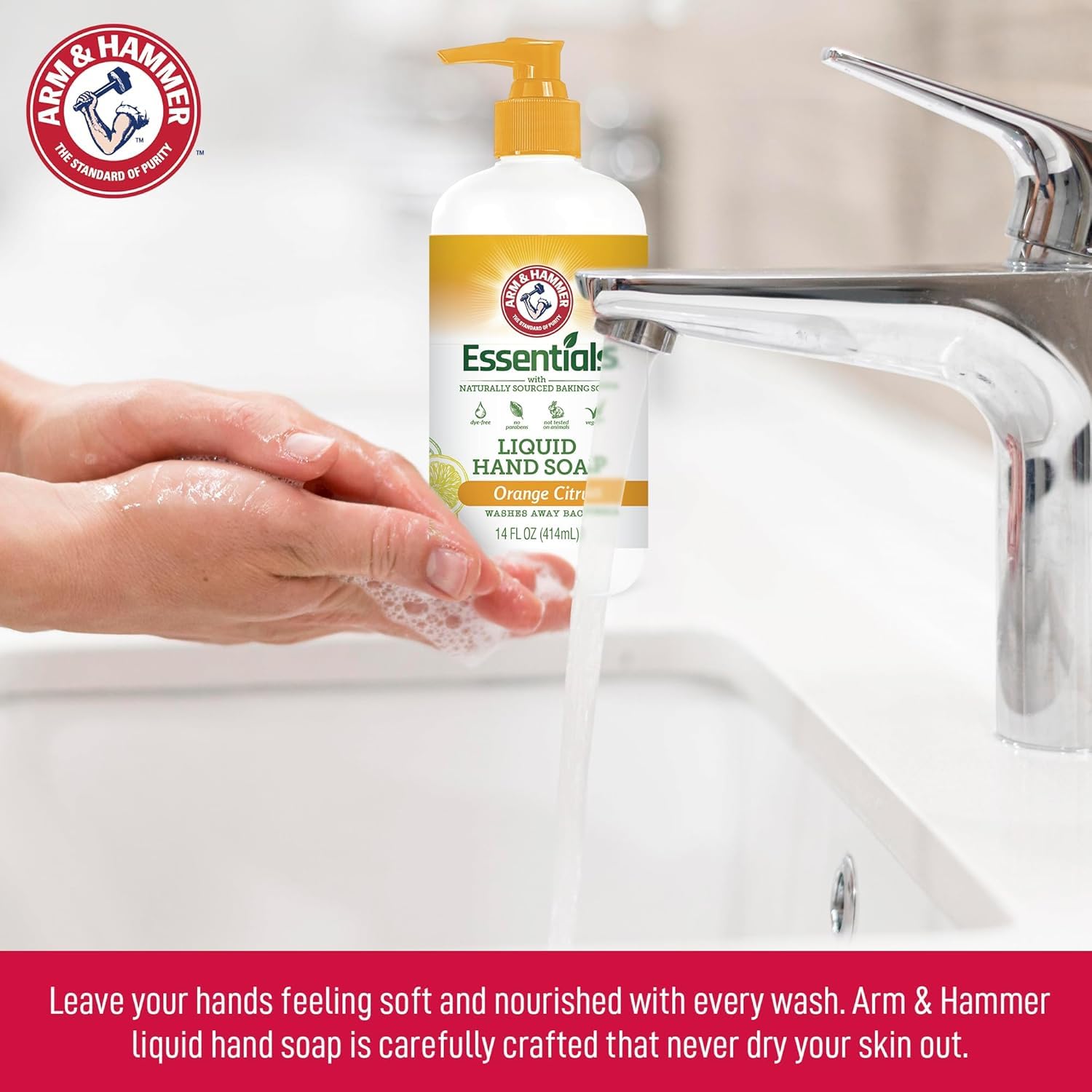 Arm & Hammer Lavender Vanilla Liquid Hand Soap – 6 Pack, 14 oz each | Gentle Cleanse & Skin Softening