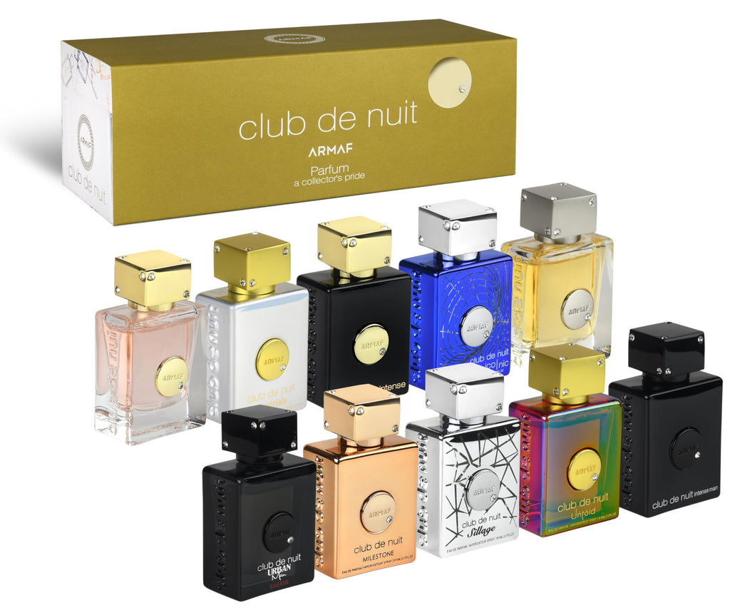 Armaf Club de Nuit Parfum Mini Set – 10 Fragrance Minis for Men & Women
