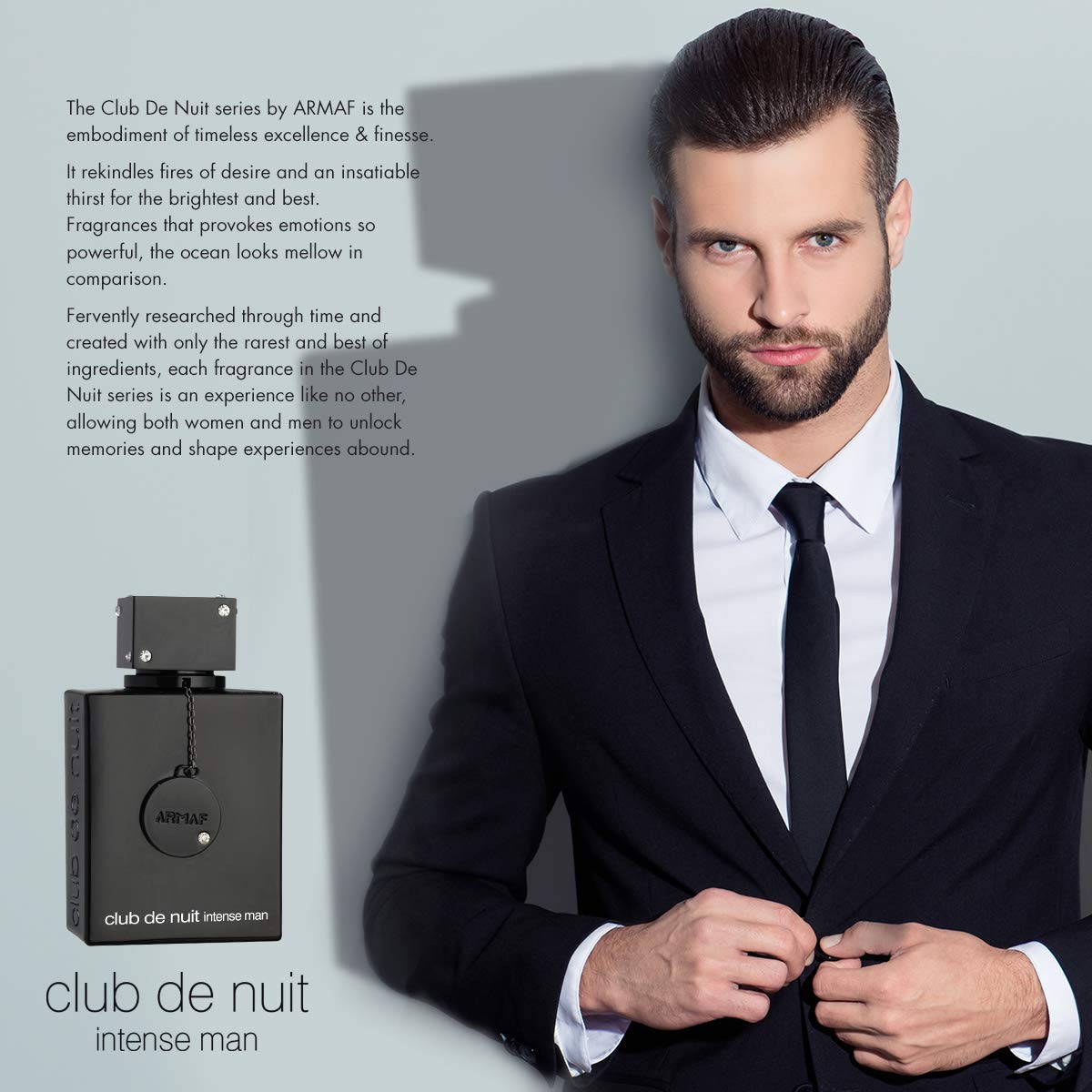 ARMAF Club De Nuit Intense Perfume Oil for Men – Bergamot, Rose, Musk & Vanilla (18ml)