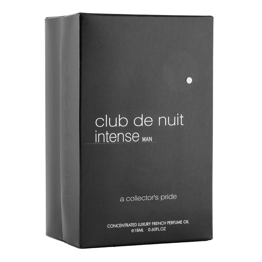 ARMAF Club De Nuit Intense Perfume Oil for Men – Bergamot, Rose, Musk & Vanilla (18ml)