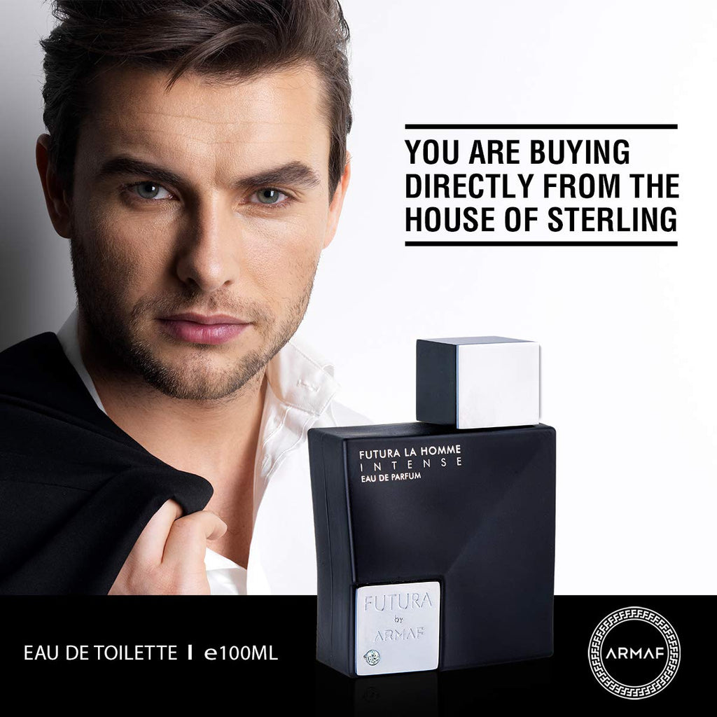 Armaf Futura La Homme Intense Men EDP Spray 3.4 oz – Long-Lasting Woody-Spicy Fragrance