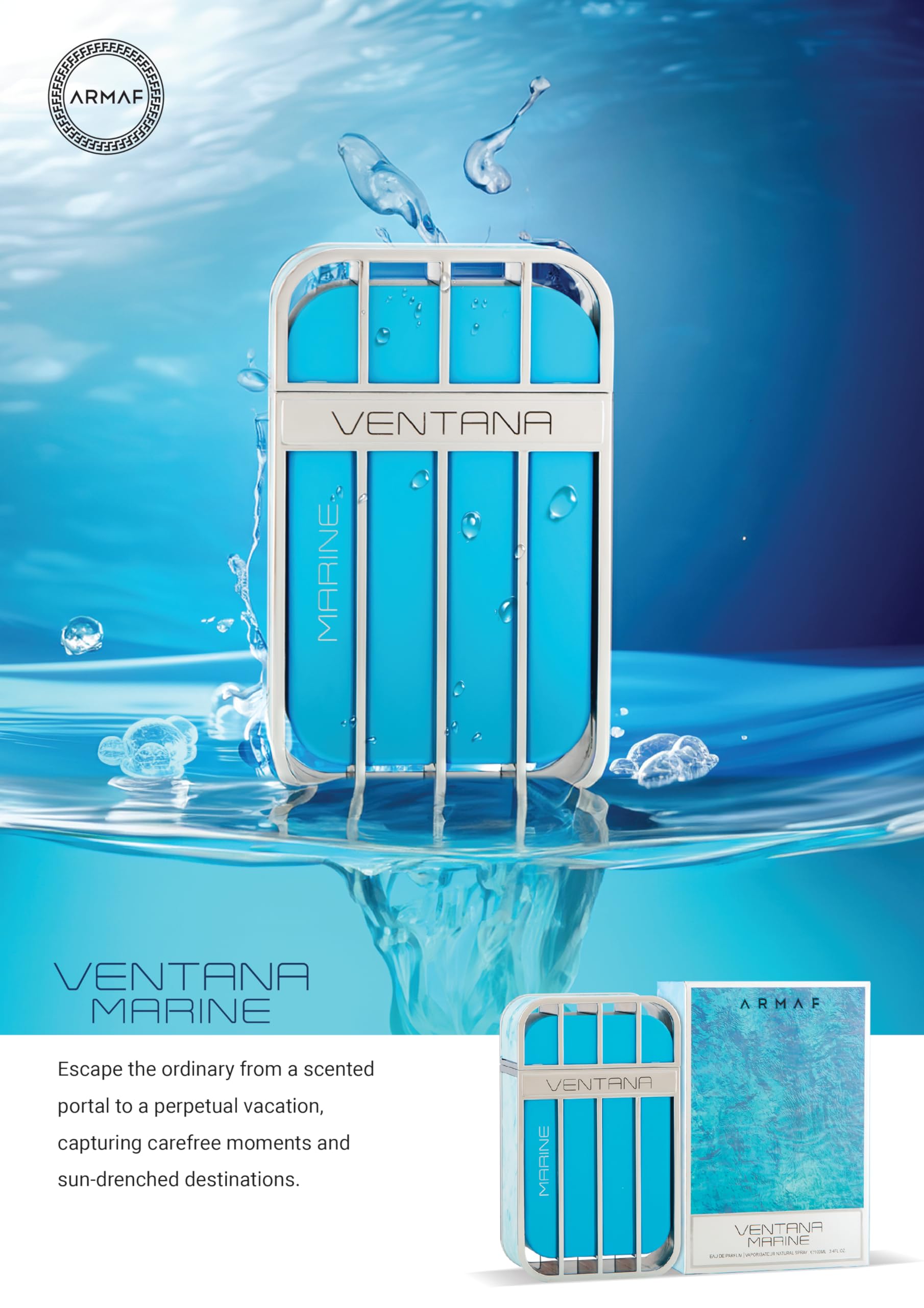 Armaf Ventana Marine Eau de Parfum – Unisex, 100 ml