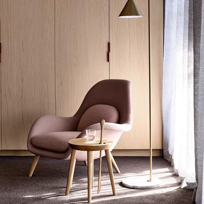 Fredericia Swoon Armchair And Footstool, Velvet