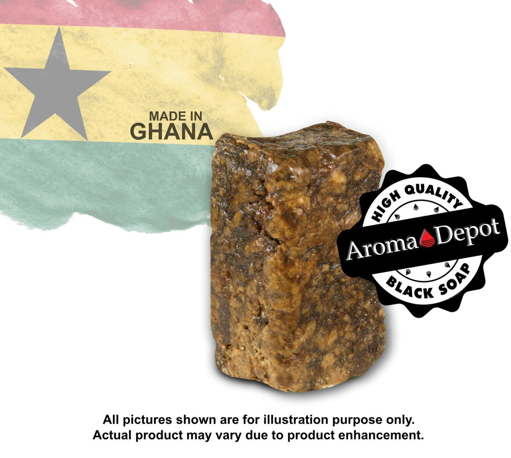 Aroma Depot Raw African Black Soap Bars from Ghana (3 lbs.) – Natural Skin Cleanser