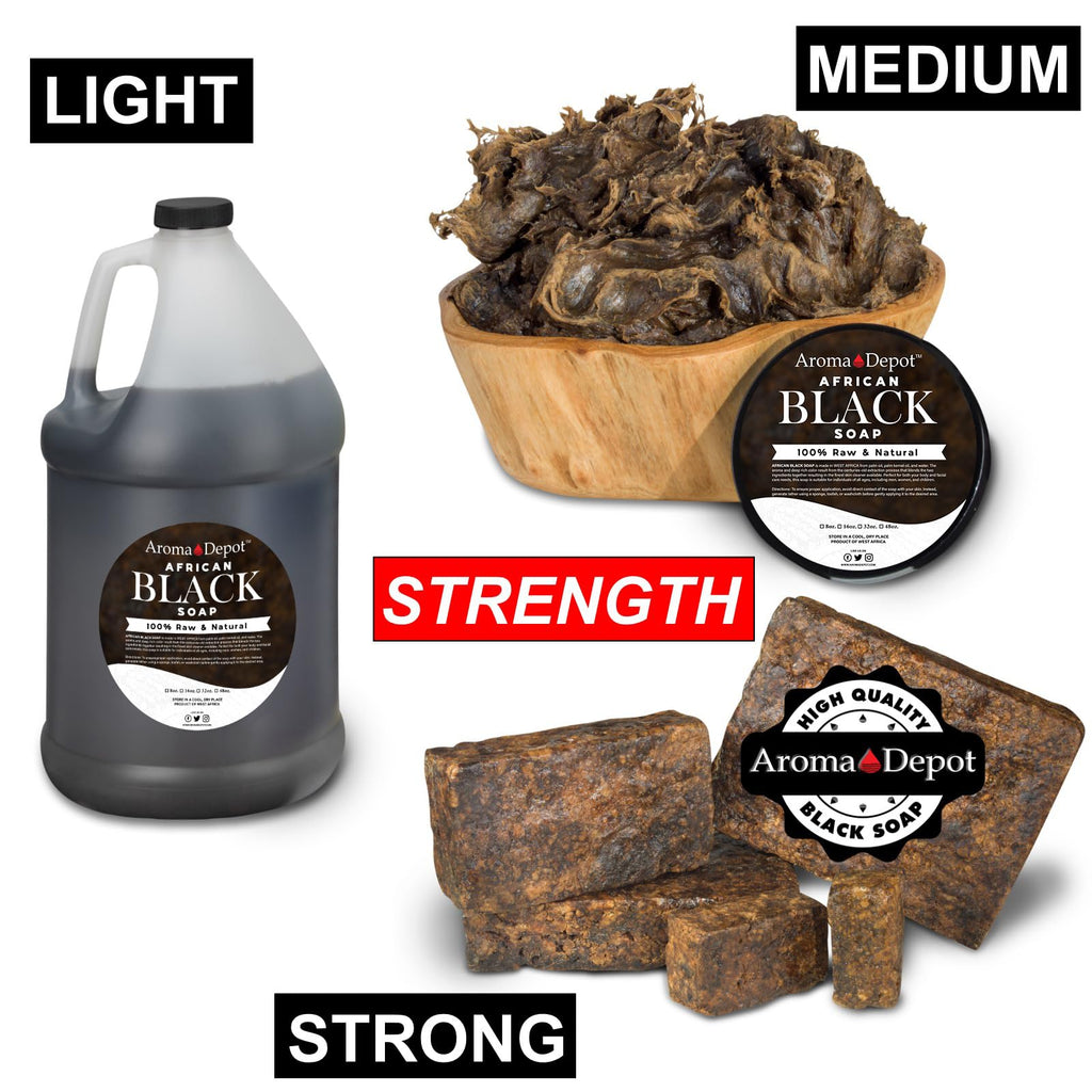Aroma Depot Raw African Liquid Black Soap – 100% Natural, Handmade from Ghana