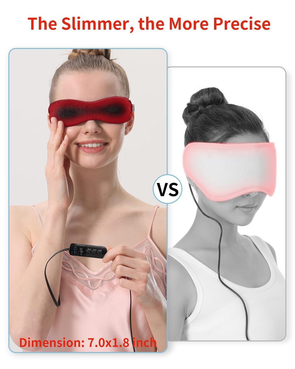 Aroma Season Heated Eye Mask for Dry Eyes – Graphene FIR Warm Compress, USB-Powered, 5-Level Heat
