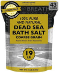 Aromasong Dead Sea Bath Salt – Coarse Grain, 19 Lbs, Resealable Bulk Pack