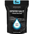 Aromasong Epsom Salt with Dead Sea Salt – 5 lb Bath Salt for Foot & Muscle Soaks