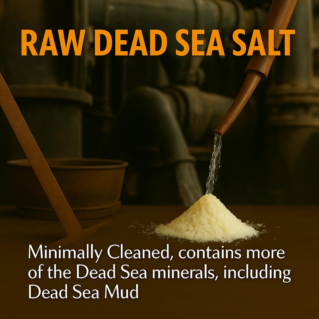 Aromasong Raw Dead Sea Bath Salt – 5 lb, Minimally Cleaned with Dead Sea Mud