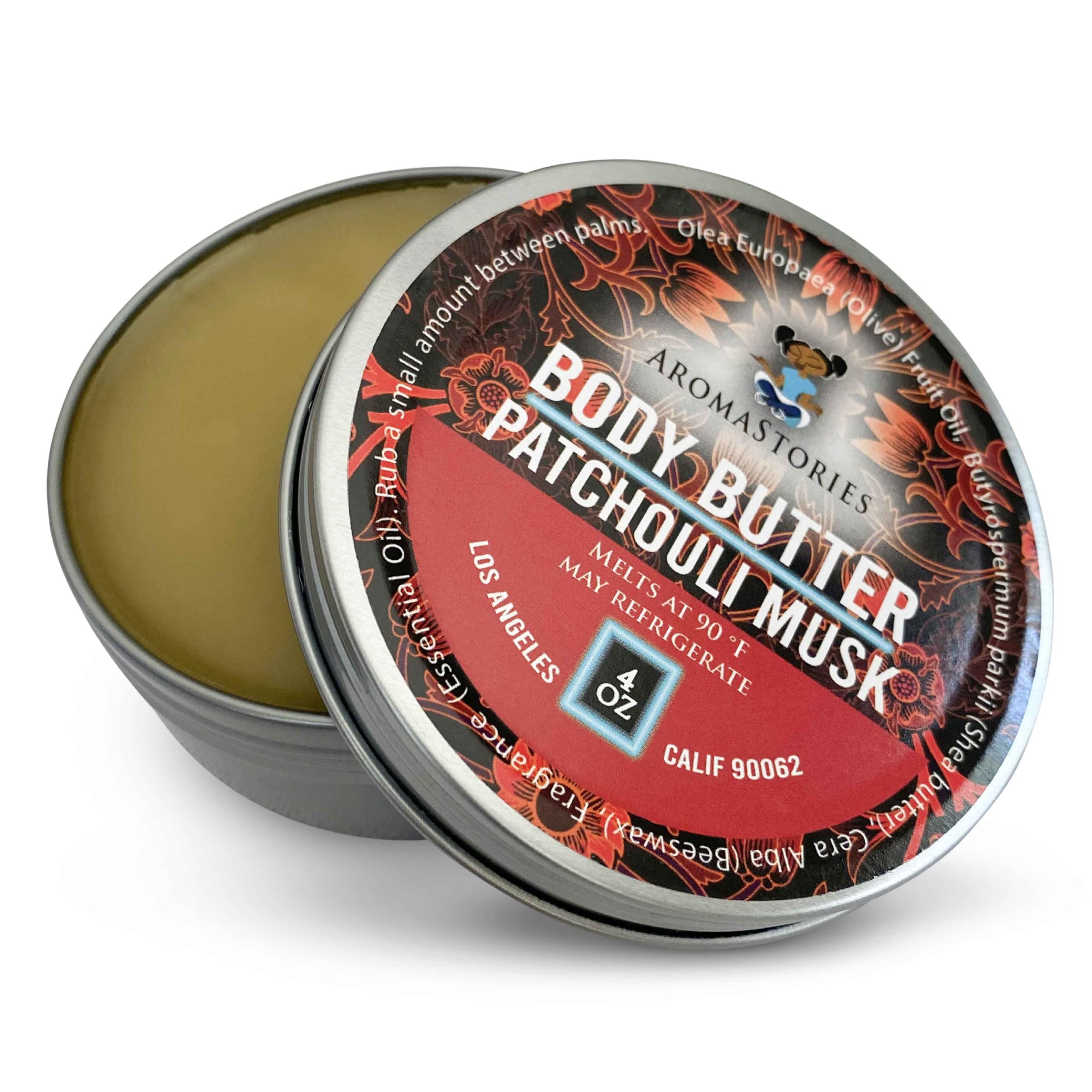 Aromastories Patchouli Musk 4oz Mature & Sensual Body Butter – Rich Shea, Olive Oil & Beeswax Moisturizer